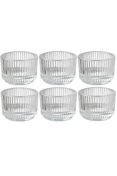 IKEA Mini Boy Reçellik 6 Adet Saydam Cam Yükseklik: 3.5 Cm Çap: 5 Cm