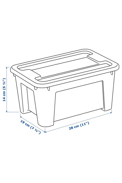 IKEA Samla Şeffaf Saklama Kabı 5 Lt 70102972 - 4