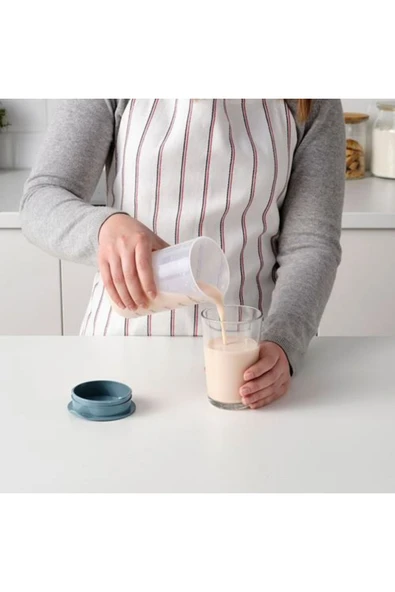 IKEA 3lü Set 2 Adet Paslanmaz Çelik Çırpıcı 1 Adet 500 Ml Plastik Ölçü Kabı Shaker - 2