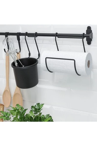 IKEA Siyah Çelik Mutfak Rayı, 60cm Yeni - 3