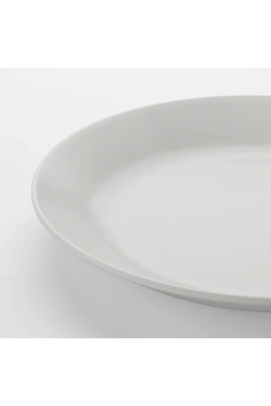 IKEA Oftast 25 Cm Beyaz Tabak Yemek Tabağı Özel Sertleştirilmiş Temperli Cam - 3