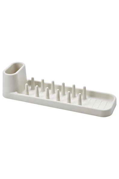 IKEA Tezgah Üstü Bulaşıklık Uzunluk 48 Cm İkea Tabaklık Kaşıklık Krem Renk Plastik Bulaşık Kabı - 4
