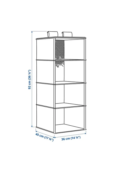 IKEA Bölmeli Düzenleyici, Bej Renk 36x45x92 cm MeridyenDukkan Açık Bölme - 2