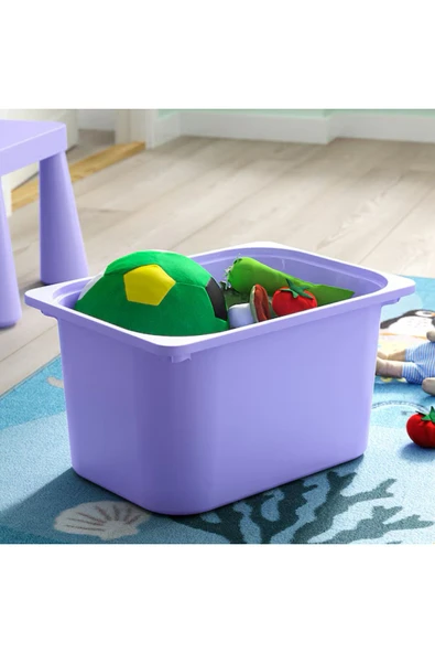 IKEA Trofast 42x30x23 Cm Lila Çocuk Odası Eşya Oyuncak Kıyafetleri Saklama Kutusu - 1