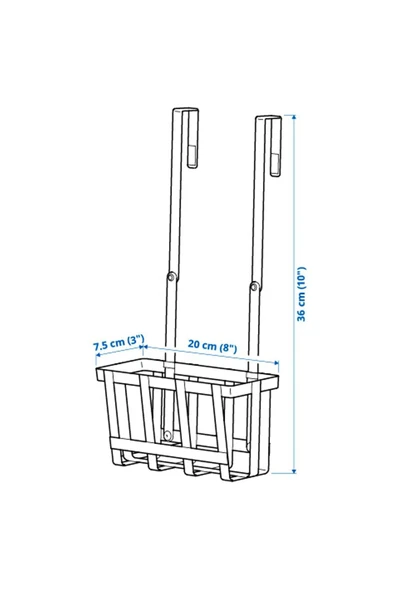 IKEA PÅLYCKE asılabilir dolap düzenleyici, beyaz, 20x7,5x36 - 5