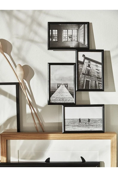 IKEA YLLEVAD Kolaj Çerçeve Siyah, 10,3x15,3 cm, 4 Fotoğraflık - 2