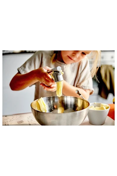 IKEA Metal Salata Kasesi Büyük Boy İkea Derin Paslanmaz Çelik Çap 28 Cm Kase Sunum - 2