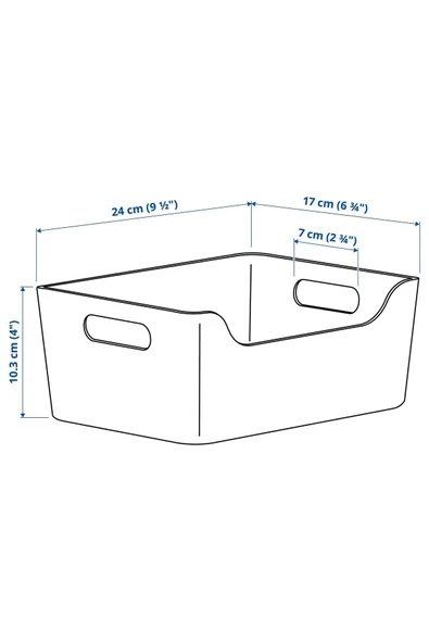IKEA 2 Adet Çok Amaçlı Kutu Organizer Düzenleyici Yeşil Polipropilen Plastik 24x17 cm - 7