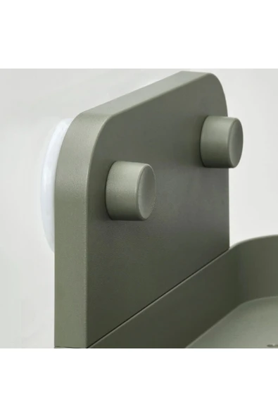 IKEA ÖBONÄS Vantuzlu Duvar Rafı, Gri-Yeşil, 28 Cm - 3