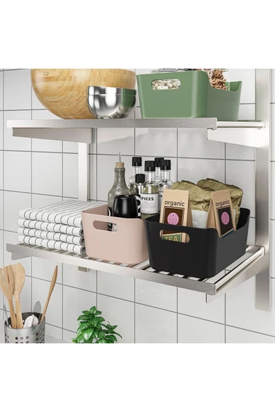 IKEA 2 Adet Çok Amaçlı Kutu Organizer Düzenleyici Yeşil Polipropilen Plastik 24x17 cm - 5