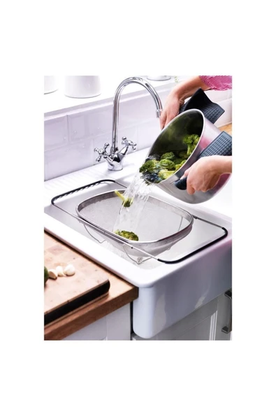 IKEA Idealısk Süzgeç, Paslanmaz Çelik, Ayarlanabilir Kulplu - 3