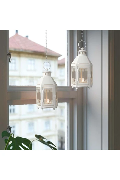 IKEA Metal KRINGSYNT fener , beyaz, 21 cm Beyaz 1 - 3