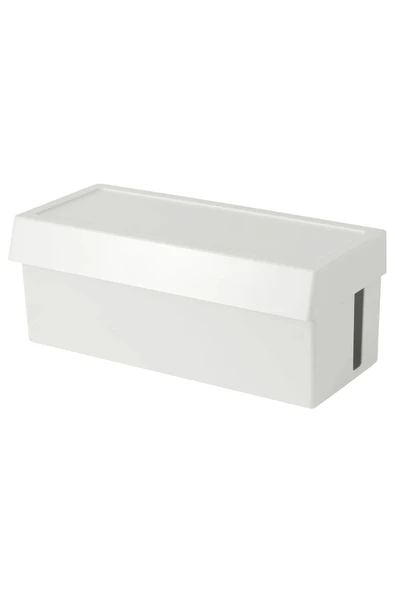IKEA Kaliteli Kablo Düzenleme Kutusu 32x14x12 Cm Kapaklı Beyaz - 2