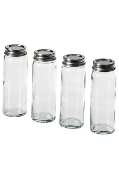 IKEA Cıtronhaj Baharat Kavanozu - Cam - 10 Cl - 4 Adet
