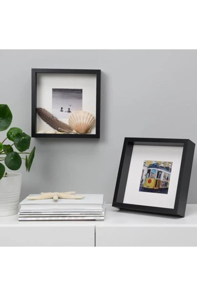IKEA Siyah Renk Çerçeve Meridyendukkan Ev Dekorasyon 25x25 Cm 1 Adet - 3