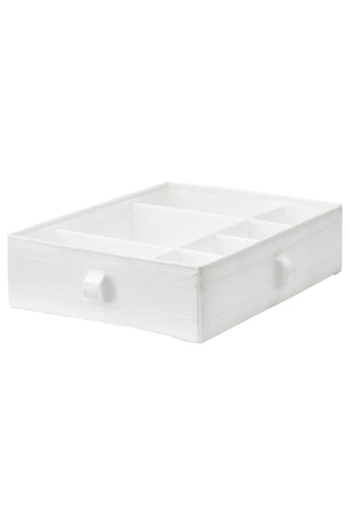 IKEA Bölmeli Kutu Gardırop Şifonyer Düzenleyici Beyaz 44x34x11 Cm - 2