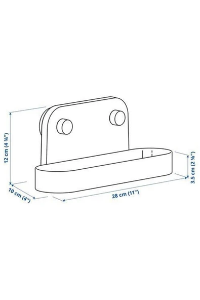 IKEA Vantuzlu Düzenleme Rafı Zeytin Yeşili Meridyendukkan 28 Cm Banyo-mutfak Asılır - 3