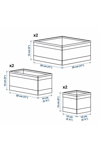 IKEA Skubb Kutu Seti, Beyaz - 4