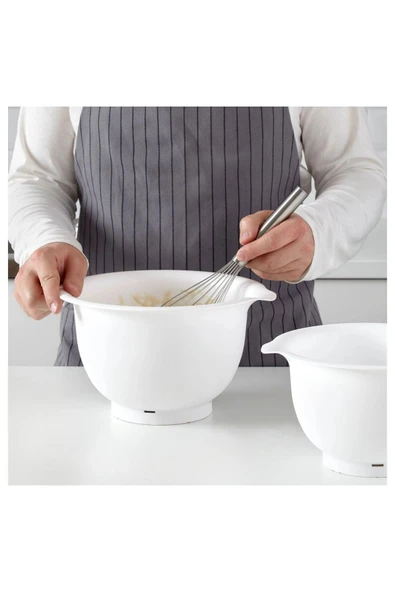 IKEA VISPAD karıştırma kabı, beyaz, 2,3 lt x 3,7 lt, 2 parça - 2