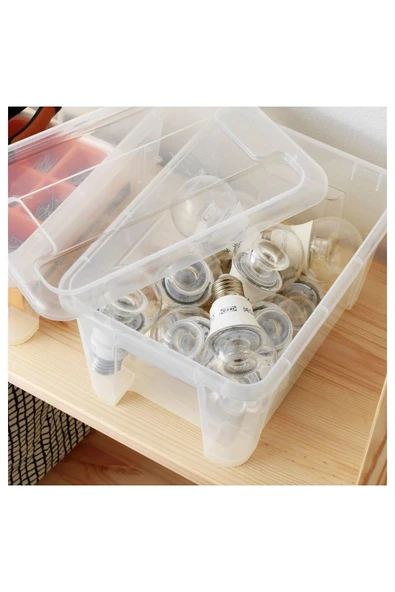 IKEA 3 Adet Saklama Kutusu (39X28X28 CM VE 28X20X14 CM) I?kea 3'lü Set Kapaklı Düzenleme Kabı Düzenleyici - 2