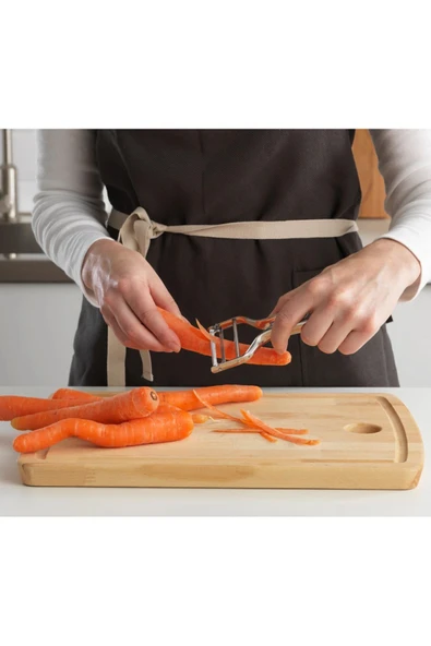 IKEA 2'li Set Metal Soyacak Sapan Ve Düz Soyma Bıçağı İkea Patates Soyacağı - 2