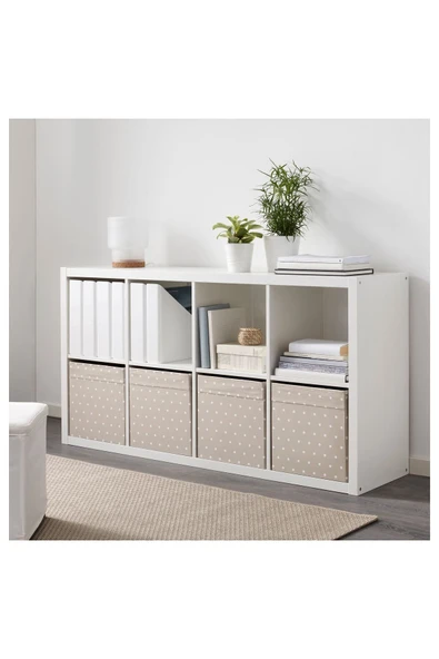 IKEA Kulplu kutu, oyuncak kutusu, organizer, Genişlik: 33 cm  Derinlik: 38 cm  Yükseklik: 33 cm - 3