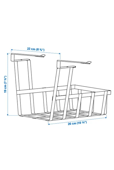 IKEA Asılabilir Dolap Düzenleyici 22 x 26 x 19 Cm Beyaz metal - 3