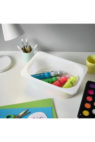 IKEA Trofast Beyaz 20x30x10 Cm Çocuk Odası Eşya Oyuncak Giysi Saklama Kutusu Çekmece Kutusu - 1