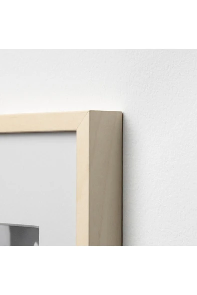 IKEA Hovsta Kare 23x23 Cm Huş Kalın Kenarlı Ahşap Paspartulu Fotoğraf Resim Çerçevesi - 3