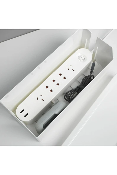 IKEA Kablo Düzenleme Kutusu, Beyaz, 32x14x12 Cm, Kapaklı - 3