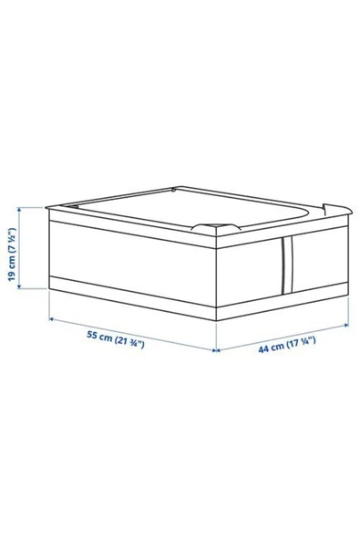 IKEA Skubb Saklama Kutusu, Koyu Gri, Genişlik: 43 Cm Derinlik: 53 Cm Yükseklik: 19 Cm - 3