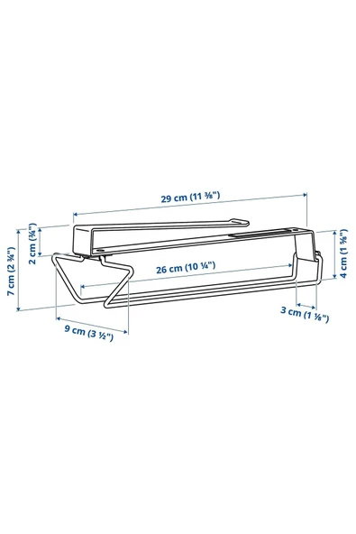 IKEA Metal Palycke Çok Amaçlı Raf Askısı Bardak Askısı 10x29x7 1 Beyaz - 7