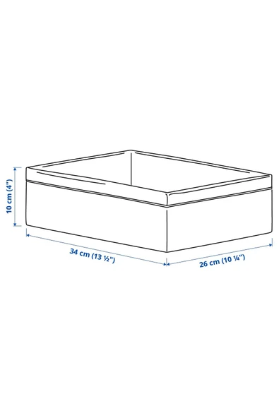 IKEA BAXNA kutu, gri-beyaz, 26x34x10 cm - 5