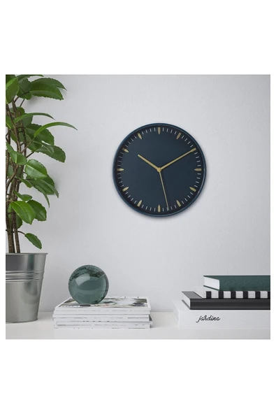IKEA Mavi Skarıg Duvas Saatı, Mavi , 26 Cm Geleneksel Yuvarlak 26 cm - 2