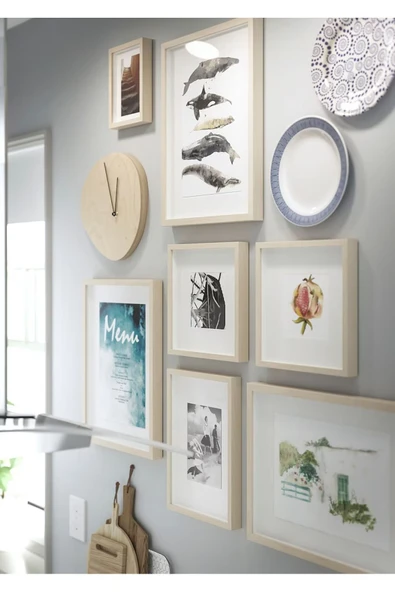IKEA HOVSTA 21x30 cm A4 Ebat Huş Ahşap Derinlikli Fotoğraf Resim Çerçevesi - 4