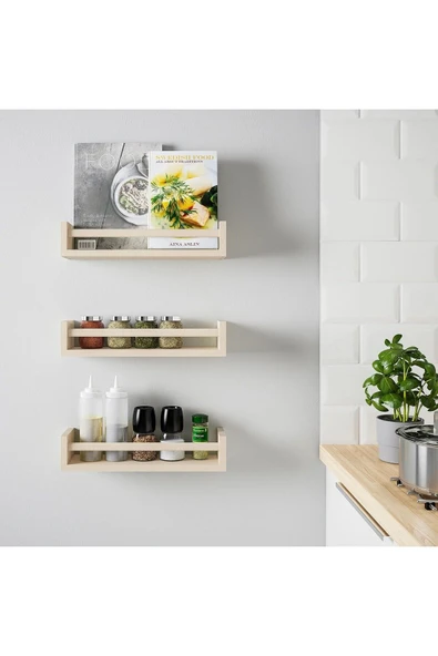 IKEA Bekvam Baharat Rafı Titrek Kavak 20487175 Ahşap Paketli Kolay Kurulum - 4