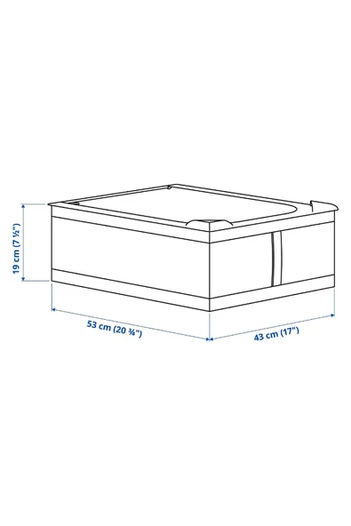 IKEA Hurç, Beyaz, 43x53x19 Cm, Yatak Altı Yastık Çarşaf Nevresim Giysi Saklama Kutusu Hurç Kutu - 4