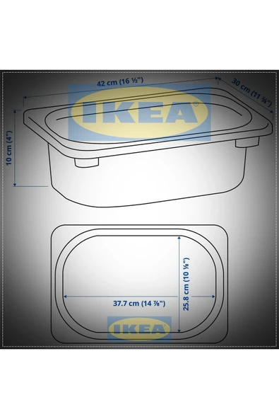 IKEA Trofast Oyuncak Saklama Kutusu, Açık Turuncu, 42x30x10 Cm - 3