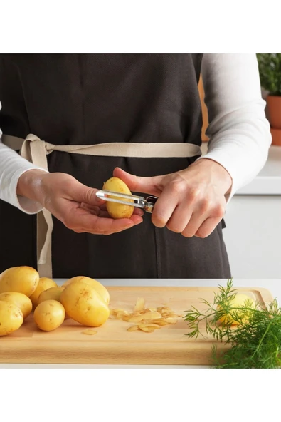 IKEA 2'li Set Metal Soyacak Sapan Ve Düz Soyma Bıçağı İkea Patates Soyacağı - 3