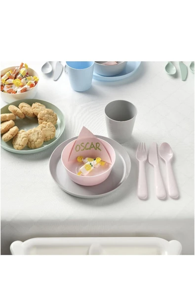 IKEA Kalas Tabak Seti Pastel Tonlar 6 Adet - 3