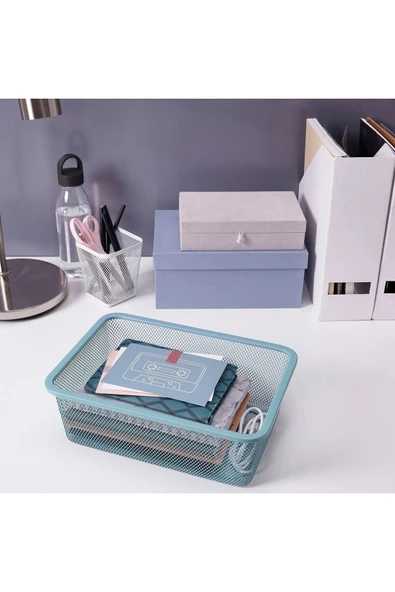 IKEA TROFAST gri-mavi 20x30x10 cm saklama kutusu - 2