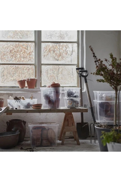 IKEA 3 Adet Saklama Kutusu (39X28X28 CM VE 28X20X14 CM) I?kea 3'lü Set Kapaklı Düzenleme Kabı Düzenleyici - 5