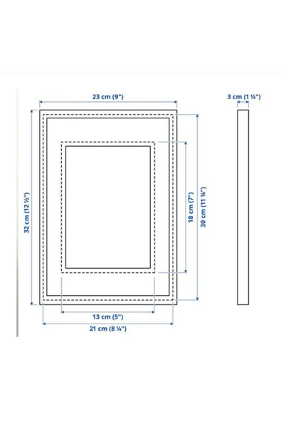 IKEA Rödalm 21 x 30 cm Beyaz Çerçeve - 4