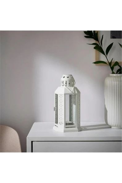 IKEA Enrum Fener Beyaz 22 Cm 90526357 - 3