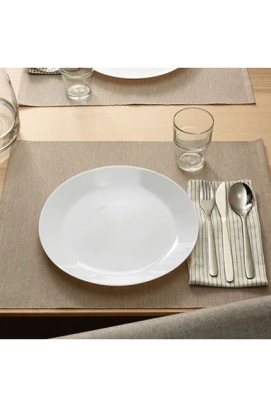 IKEA Oftast 25 Cm Beyaz Tabak Yemek Tabağı Özel Sertleştirilmiş Temperli Cam