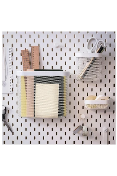IKEA Skadıs Çok Amaçlı Pano Parçası, Beyaz, 3'lü Set - 3