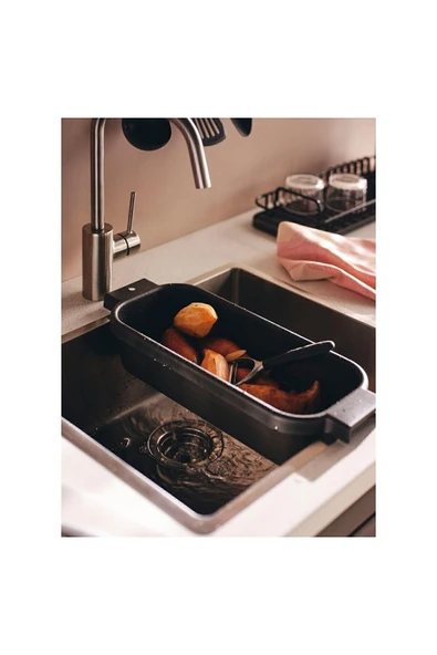 IKEA 1 Süzgeç, Antrasit Renk 48x18x10 Cm Lavabo Içi Kullanımı Poliamid - 4