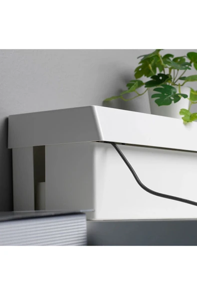 IKEA Kablo Düzenleme Kutusu, Beyaz, 32x14x12 Cm, Kapaklı - 5