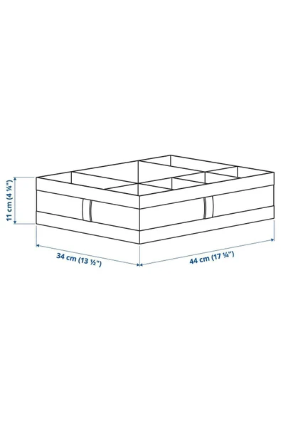 IKEA Skubb Bölmeli Kutu Koyu Gri 44x34x11 Cm 50400005 - 2