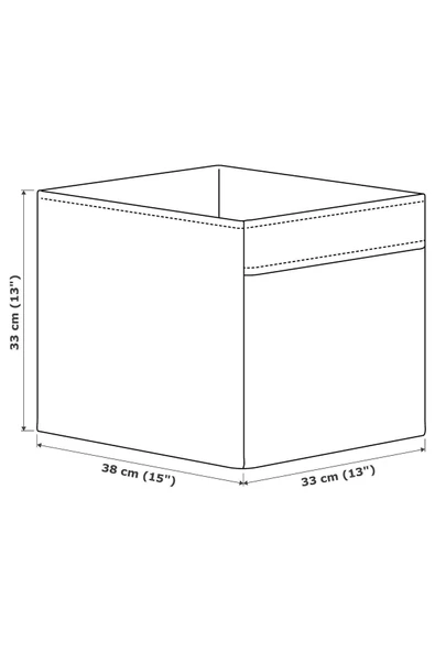 IKEA Kulplu kutu, oyuncak kutusu, organizer, Genişlik: 33 cm  Derinlik: 38 cm  Yükseklik: 33 cm - 2